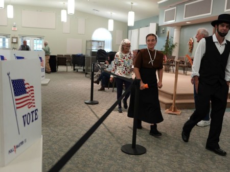 Amish salieron a votar por Trump